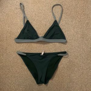 Solid and Striped - Morgan Bikini Bottom, Two-Tone Blue/Green, M